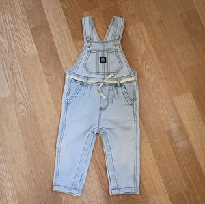 OshKosh B'gosh Denim Overalls 12M Toddler Girl Jean Baby B'gosh Good Condition